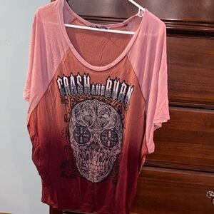 Crash & Burn, size M, red ombré sequin